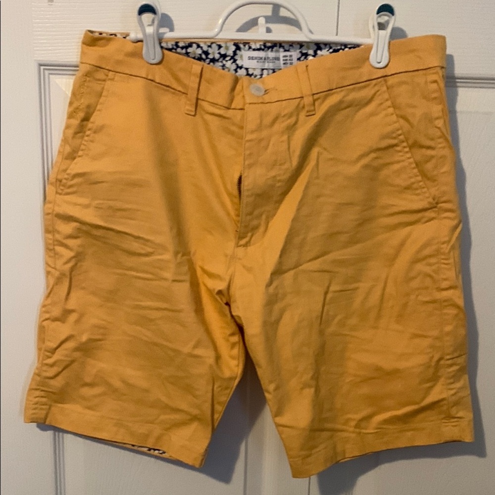 Mens sunny yellow shorts